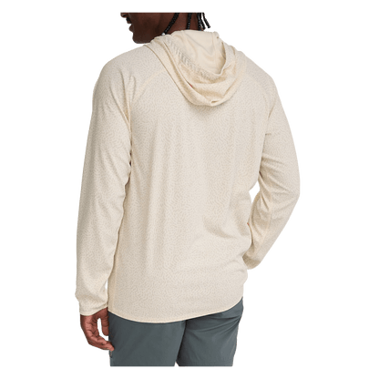 HOWLER BROTHERS LOGGERHEAD HOODIE - POND PATTERNS BONE - BACK VIEW