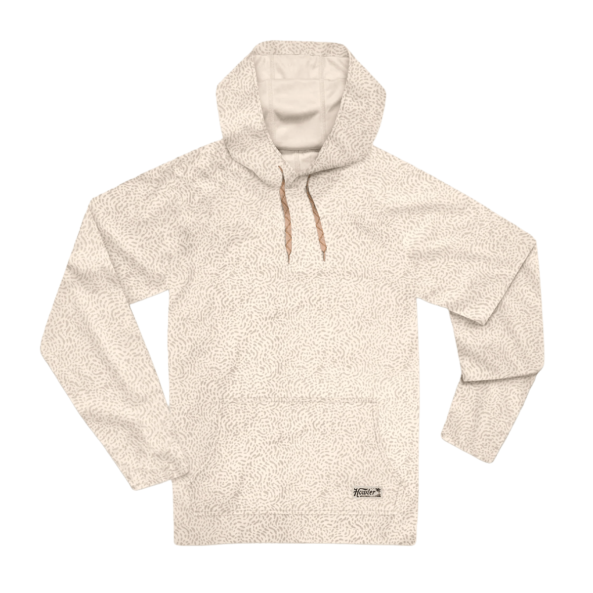 HOWLER BROTHERS LOGGERHEAD HOODIE - POND PATTERNS BONE - FRONT VIEW