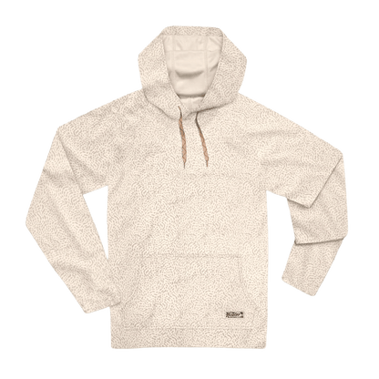 HOWLER BROTHERS LOGGERHEAD HOODIE - POND PATTERNS BONE - FRONT VIEW