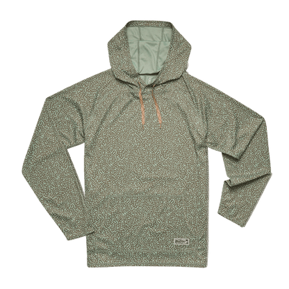 HOWLER BROTHERS LOGGERHEAD HOODIE - POND PATTERNS MERMAID - FRONT VIEW