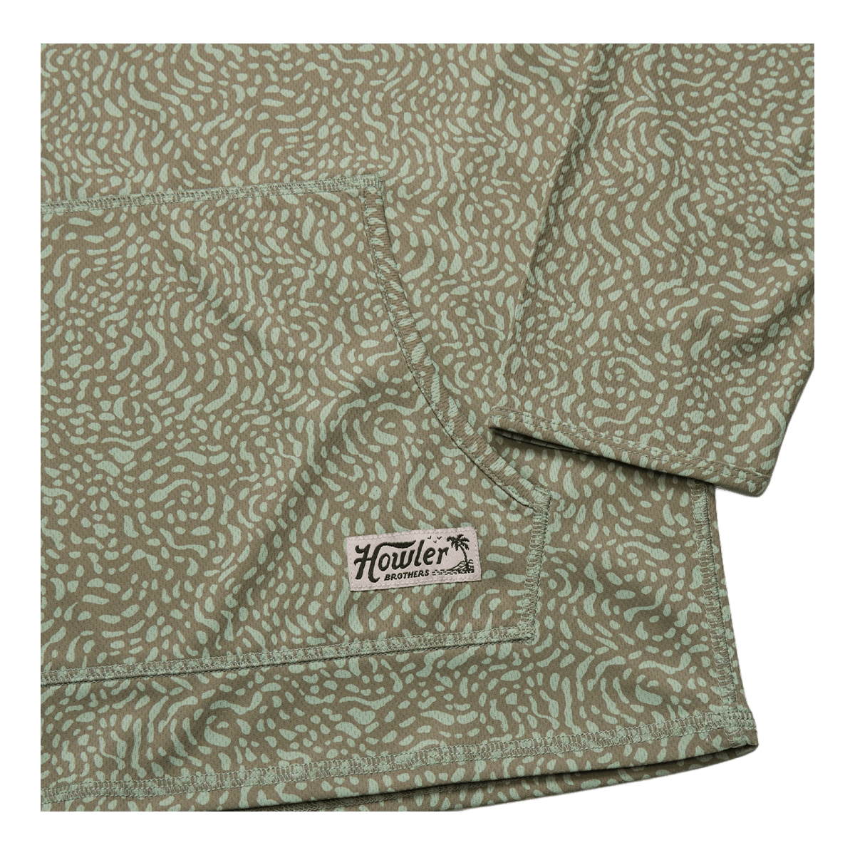 HOWLER BROTHERS LOGGERHEAD HOODIE - POND PATTERNS MERMAID - PATTERN CLOSEUP