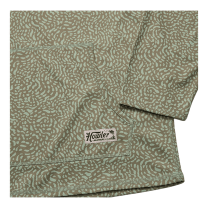 HOWLER BROTHERS LOGGERHEAD HOODIE - POND PATTERNS MERMAID - PATTERN CLOSEUP