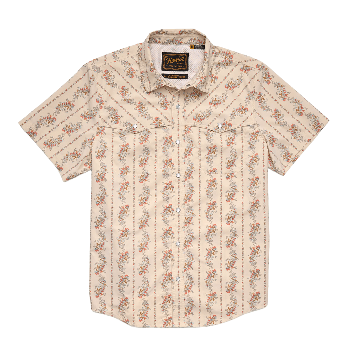 HOWLER BROTHERS OPEN COUNTRY TECH SHIRT - NATURAL - FRONT