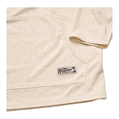 HOWLER BROTHERS LOGGERHEAD HOODIE - POND PATTERNS BONE - PATTERN CLOSEUP