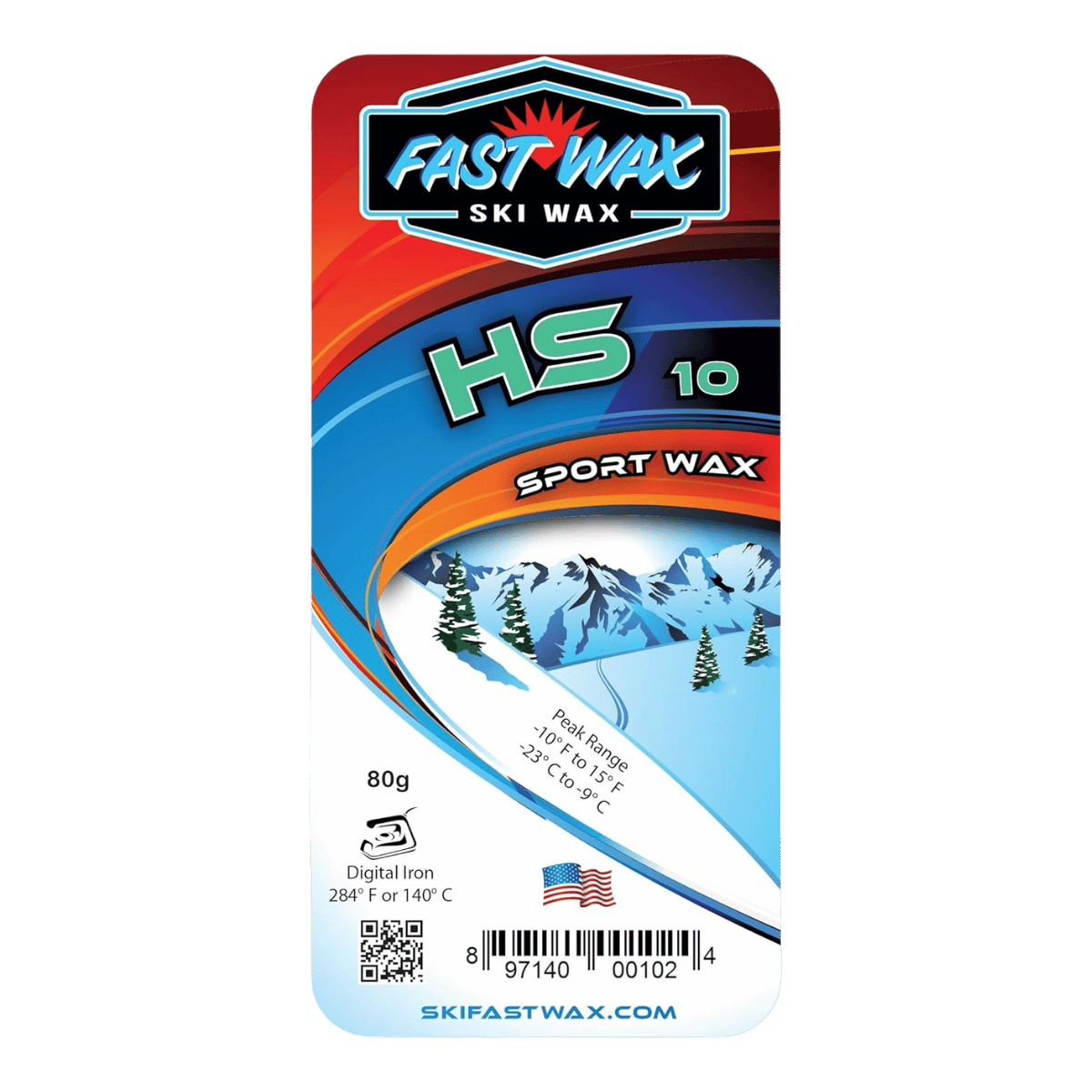 FAST WAX HS 10 SPORT WAX 80G - FRONT VIEW/PACKAGING VIEW