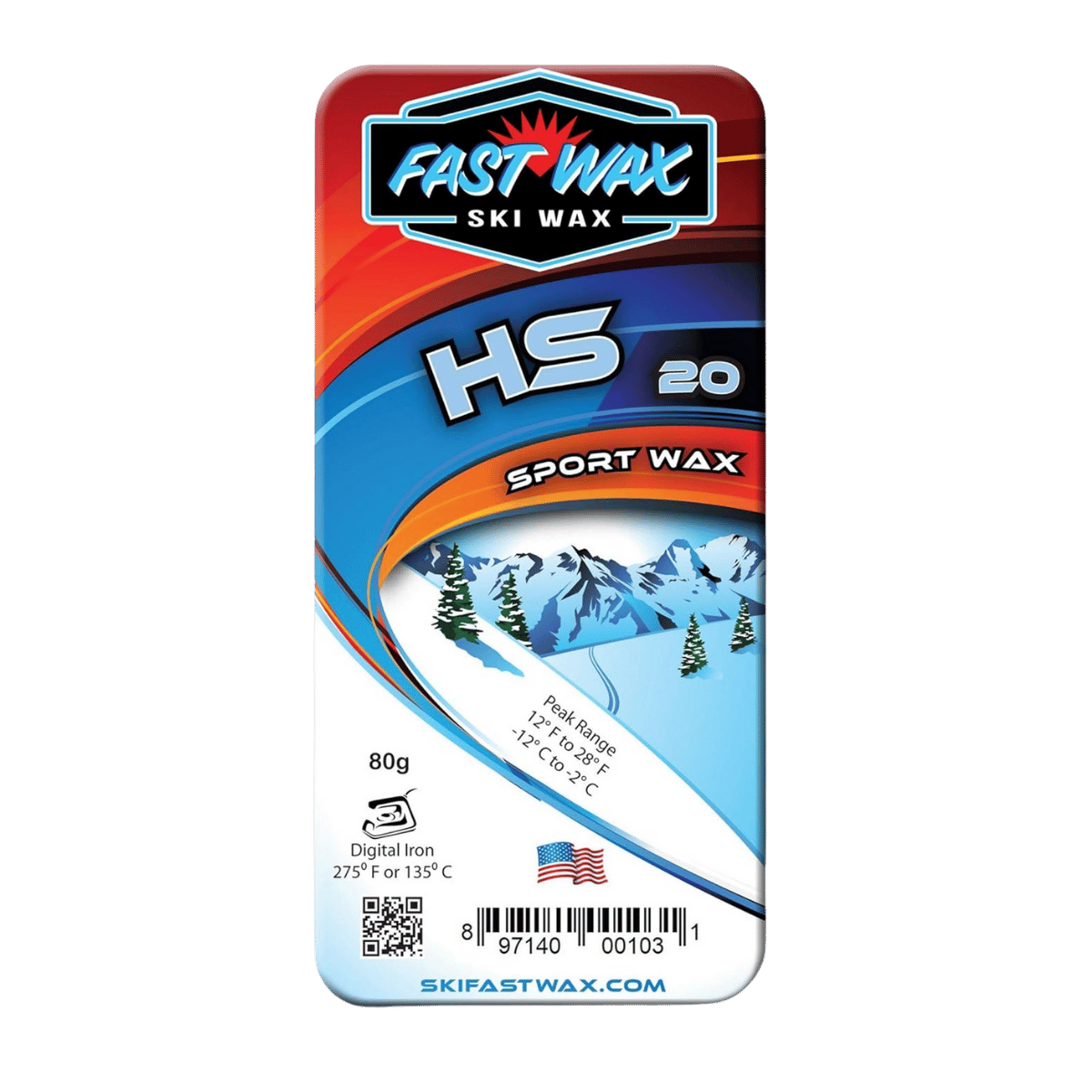 FAST WAX HS 20 SPORT WAX 80G - FRONT VIEW/PACKAGING VIEW