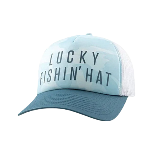 HUK GONE FISHIN' TRUCKER HAT STORMY BLUE