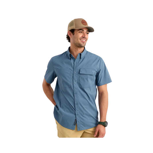 HUK ICON S/S SHIRT STORMY BLUE