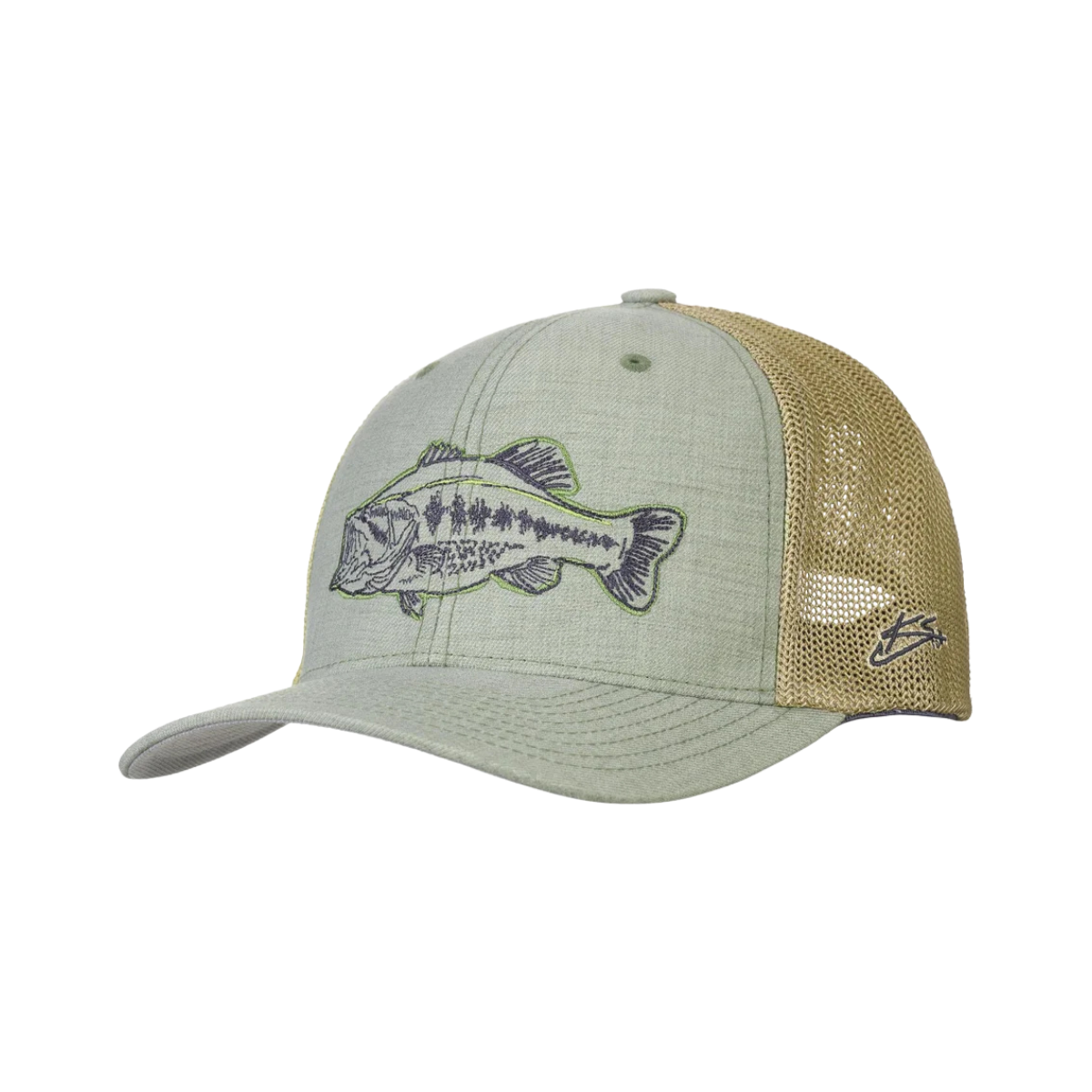 HUK KC EMBROIDERED 110 TRUCKER SEAGRASS