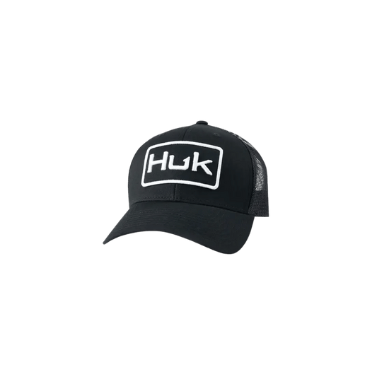 HUK LOGO TRUCKER CAP BLACK