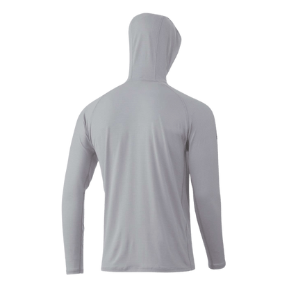 HUK MEN'S A1A HOODIE - HARBOR MIST - BACK VIEW