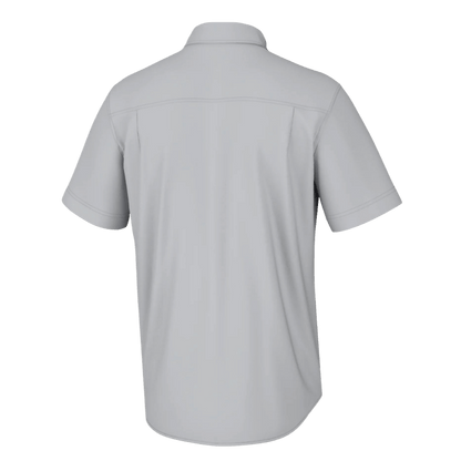 HUK MEN'S KONA BOTTON-DOWN SHIRT - HARBOR MIST - BACK VIEW