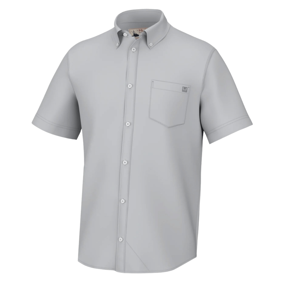 HUK MEN'S KONA BOTTON-DOWN SHIRT - HARBOR MIST - FRONT VIEW