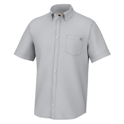 HUK MEN'S KONA BOTTON-DOWN SHIRT - HARBOR MIST - FRONT VIEW