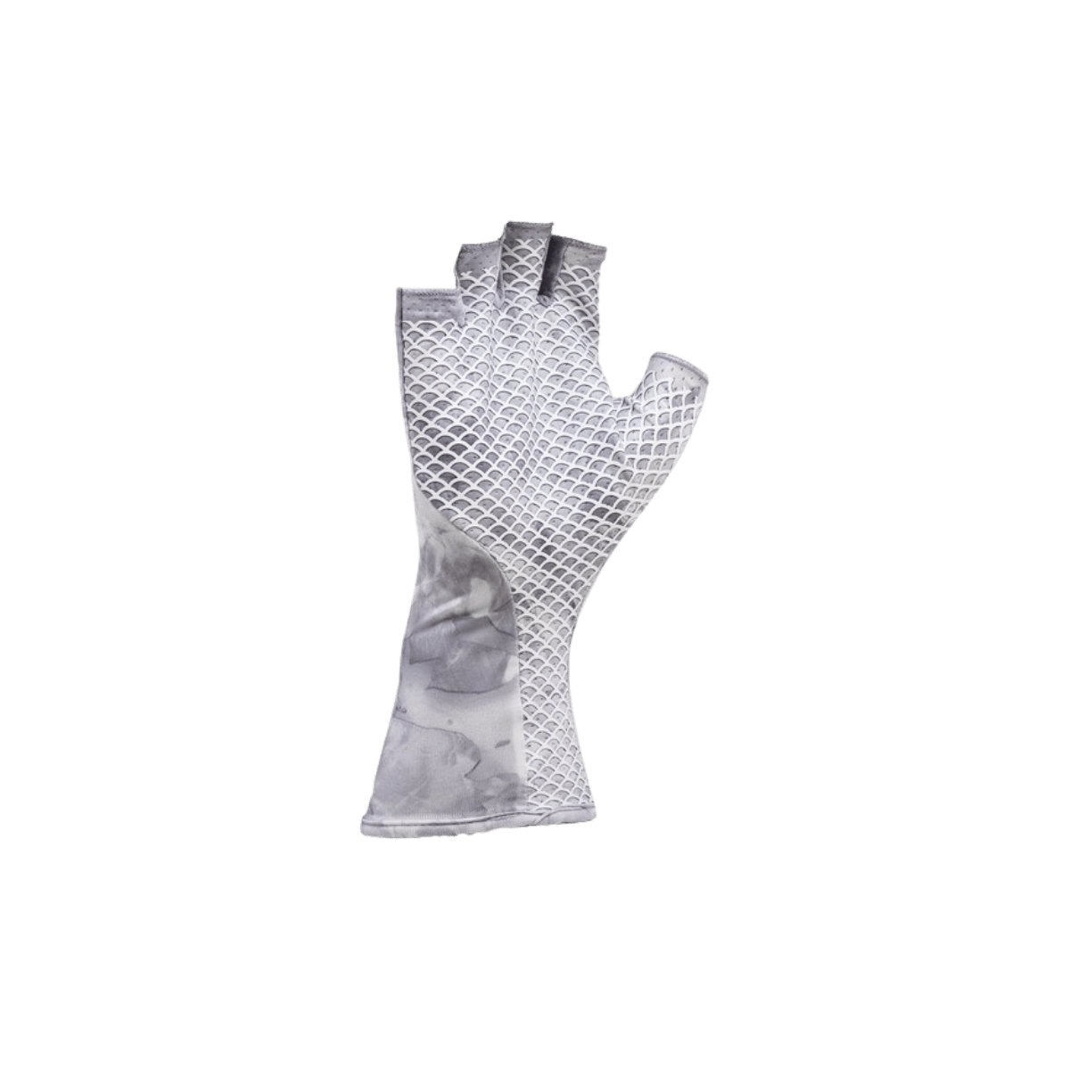 HUK MOSSY OAK FRACTURE SUN GLOVE - DRIFT, PALM SIDE