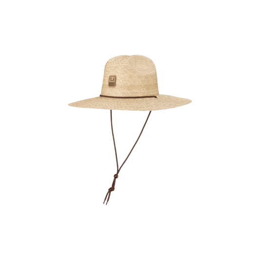 HUK STRAW HAT PALM WASH, FRONT LOGO