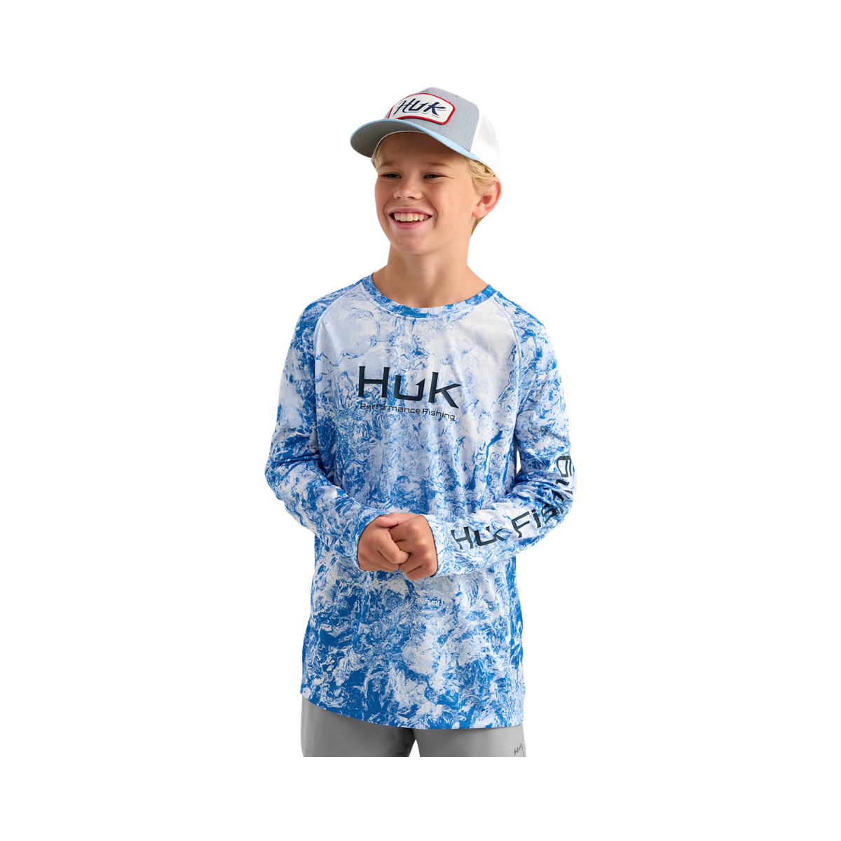 HUK YOUTH MOSSY OAK LONG SLEEVE REGATTA