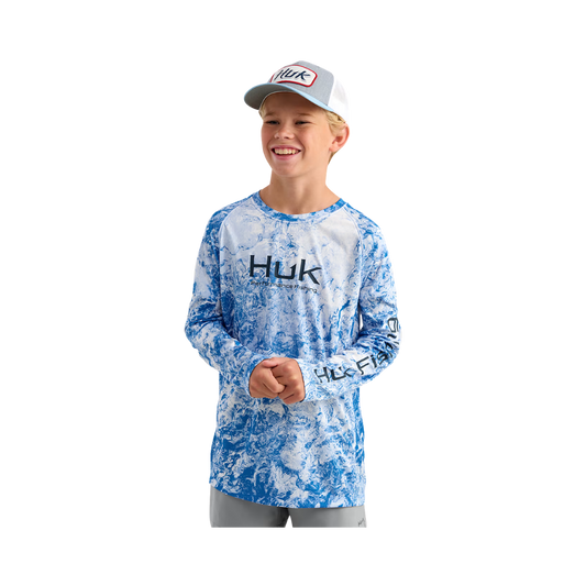 HUK YOUTH MOSSY OAK LONG SLEEVE REGATTA
