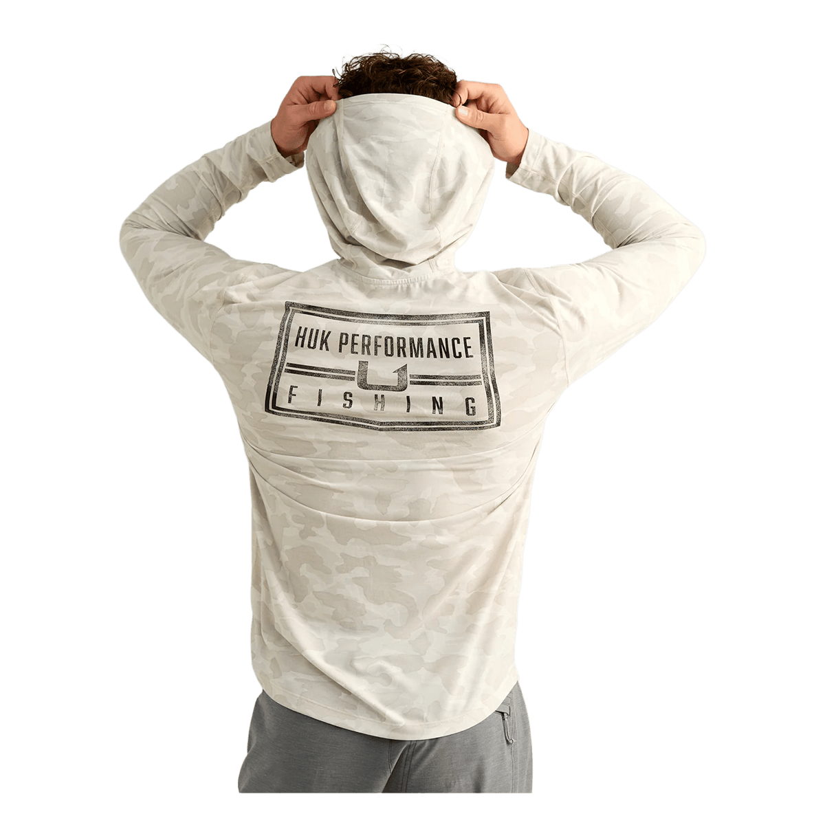 HUK DRIFT PERFORMANCE HOODIE TEE - BACK VIEW