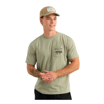HUK HUK AND CO TEE - SEAGRASS - FRONT VIEW