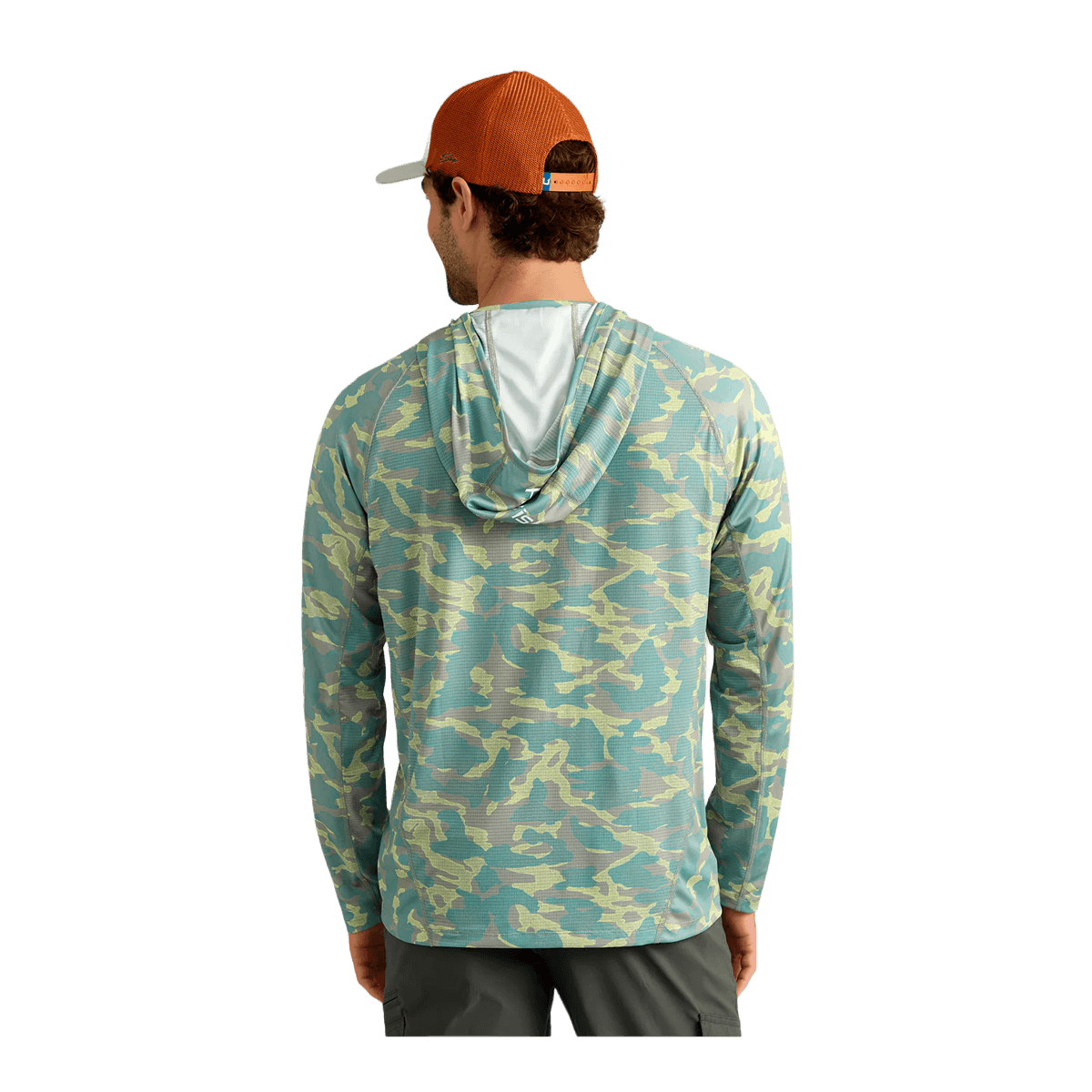 HUK ICON PERFORMANCE HOODIE - SEAGRASS CAMO - BACK VIEW