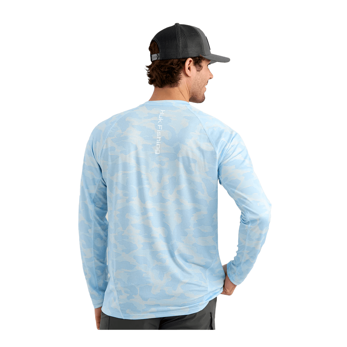 HUK ICON PRINTED CREW - COASTAL DRIFT - BACK VIEW