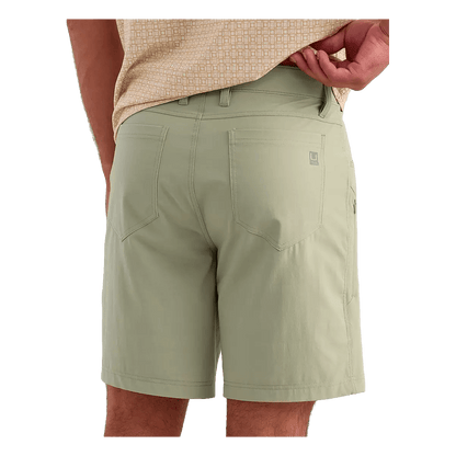 HUK KONA 9 INCH SHORTS - SEAGRASS - BACK VIEW
