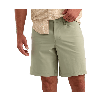 HUK KONA 9 INCH SHORTS - SEAGRASS - FRONT VIEW