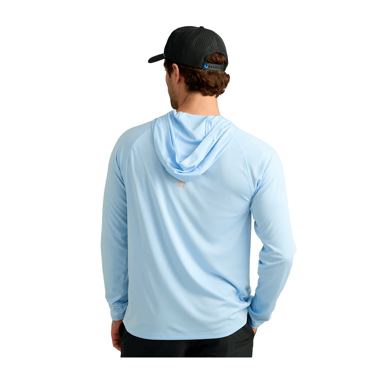 HUK PURSUIT PERFORMANCE HOODIE - COASTAL DRIFT - BACK VIEW