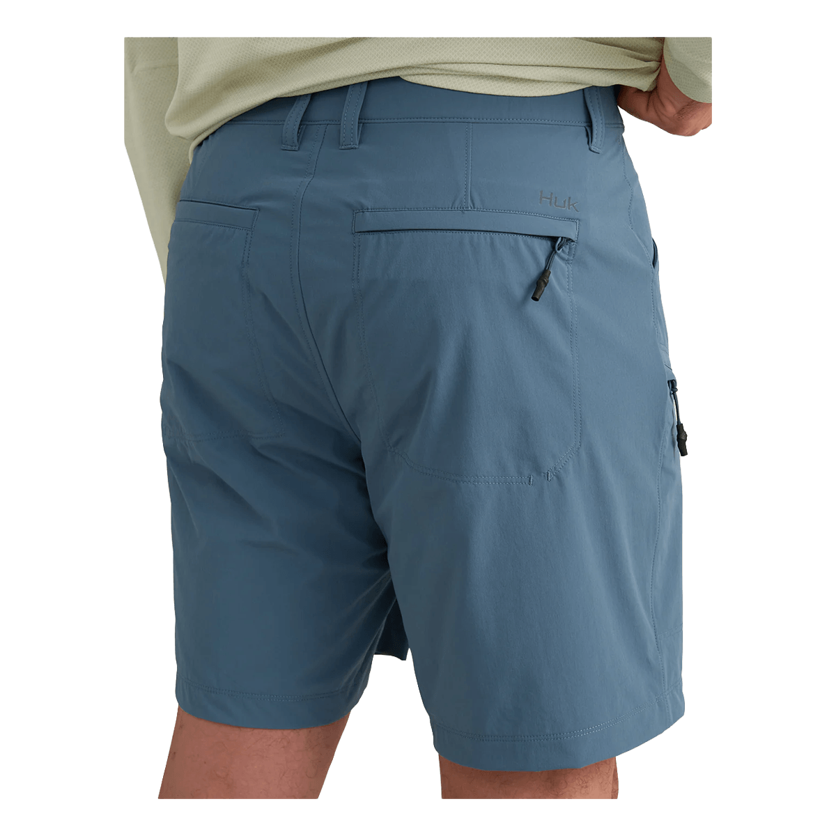 HUK WATERSHED FISHING SHORT - STORMY BLUE - BACK VIEW