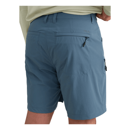 HUK WATERSHED FISHING SHORT - STORMY BLUE - BACK VIEW