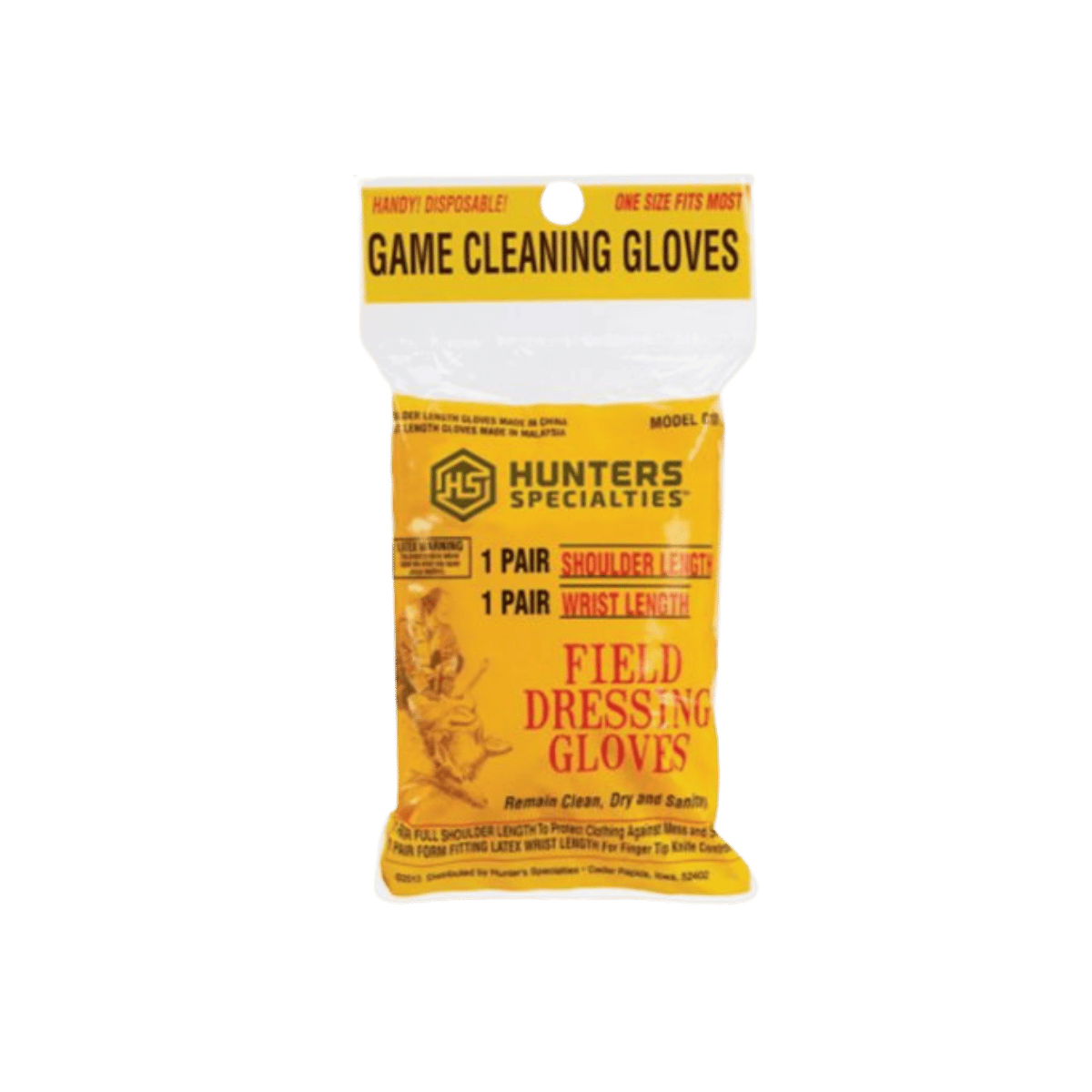 HUNTERS SPECIALTIES FIELD DRESSING GLOVE - 2PR