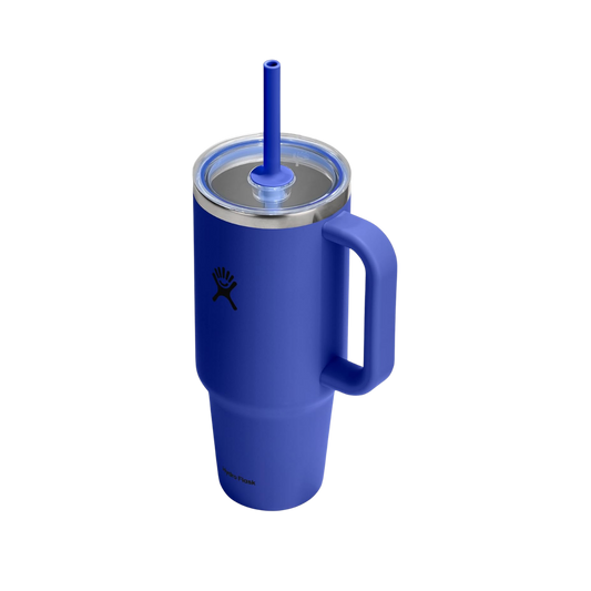 HYDRO FLASK 40OZ TRAVEL TUMBLER CLEAR LID CAPRI BLUE