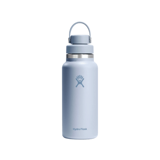 HYDRO FLASK WIDE FLEX CHUG CAP 32OZ, SURF, FRONT ANGLE, LOGO