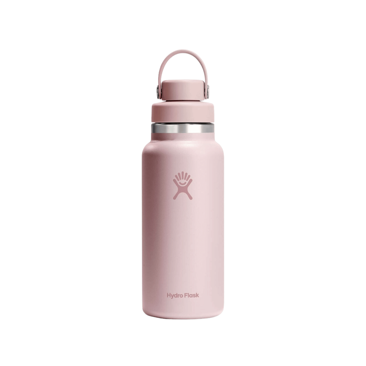 HYDRO FLASK WIDE FLEX CHUG CAP 32OZ, TRILLIUM, FRONT ANGLE, LOGO