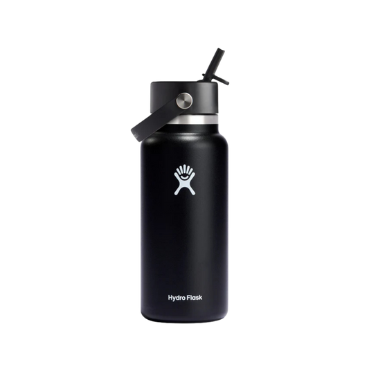 HYDRO FLASK WIDE FLEX STRAW CAP 32OZ BLACK