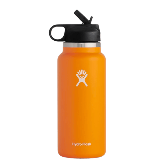 HYDRO FLASK WIDE MOUTH W/ STRAW LID 32OZ_CLEMENTINE