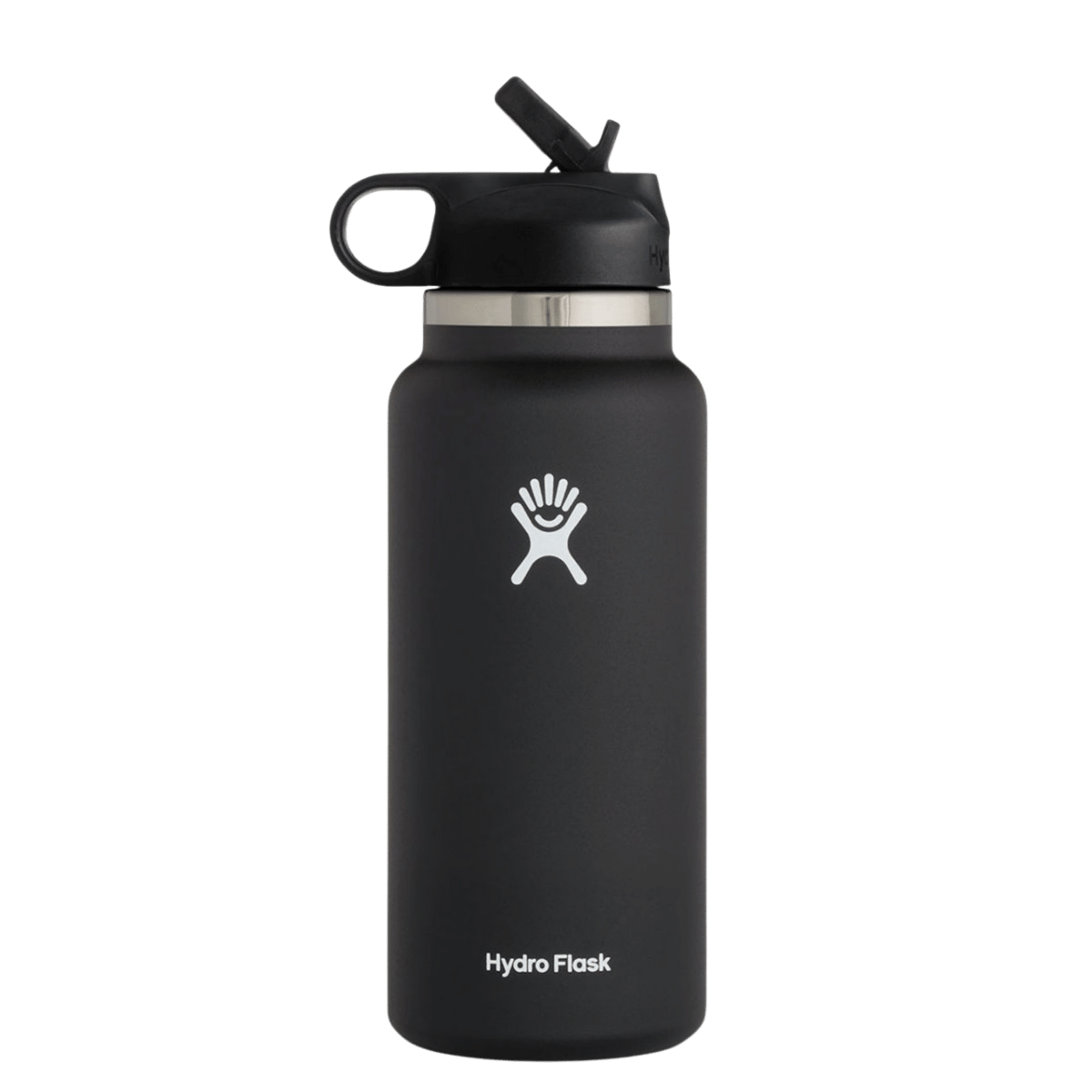 HYDRO FLASK WIDE MOUTH W/ STRAW LID 32OZ_BLACK