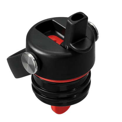 HYDRO FLASK STANDARD FLEX STRAW CAP - BLACK_UPSIDE ANGLE