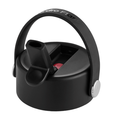 HYDRO FLASK WIDE MOUTH FLEX STRAW CAP - BLACK_UPSIDEANGLE