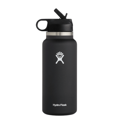 HYDRO FLASK WIDE MOUTH W/ STRAW LID 32OZ_BLACK