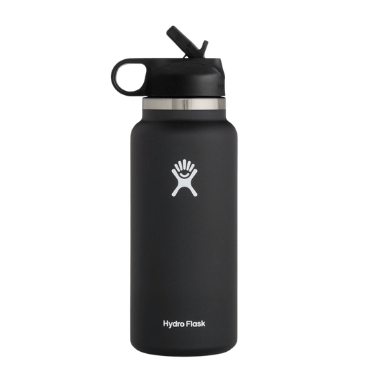 HYDRO FLASK WIDE MOUTH W/ STRAW LID 32OZ_BLACK