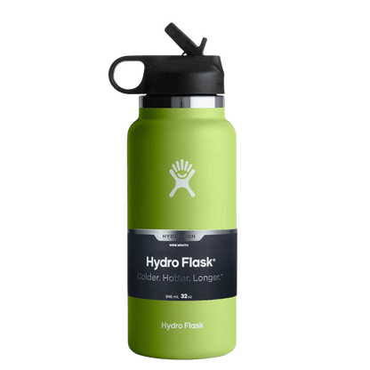HYDRO FLASK WIDE MOUTH W/ STRAW LID 32OZ_SEAGRASS