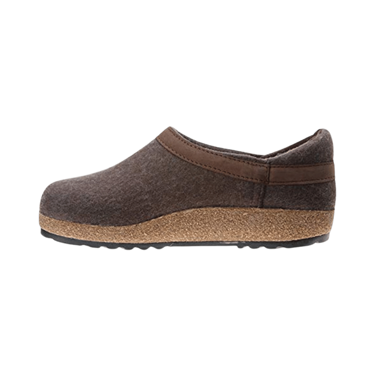 HAFLINGER GZH GRIZZLY HEEL CLOG - SMOKEY BROWN - LEFT SIDE VIEW