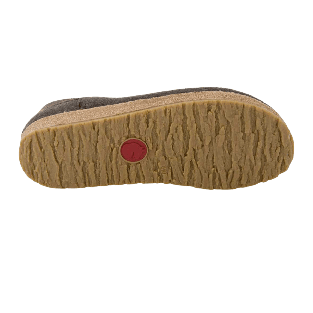 HAFLINGER GZH GRIZZLY HEEL CLOG - SMOKEY BROWN - OUTSOLE VIEW