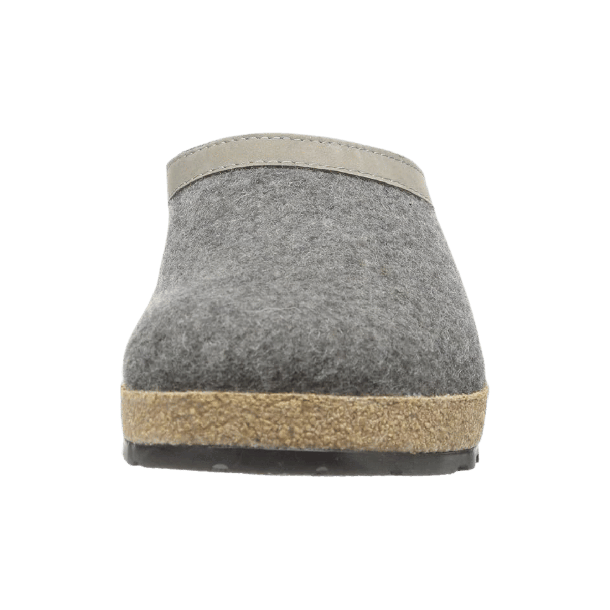 HAFLINGER GZL WOOL CLOG - SILVER GREY - FRONT