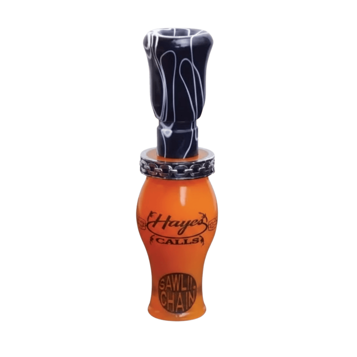 HAYES CALLS BAWLIN' CHAIN DBL REED MALLARD - ORANGE/BLACK SWIRL - ONE SIZE
