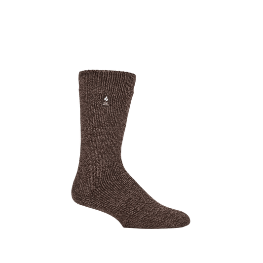 HEAT HOLDER DUNNOCK ORIGINAL TWIST SOCKS - MEN’S (SIZE 7-12) - BROWN
