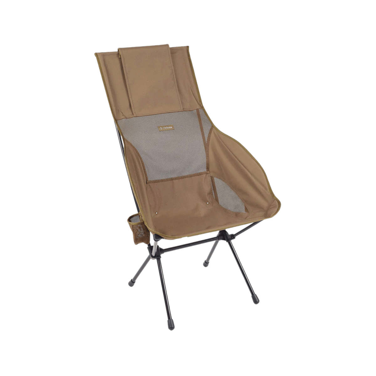 HELINOX SAVANNA CHAIR - COYOTE TAN - SIDE FRONT VIEW
