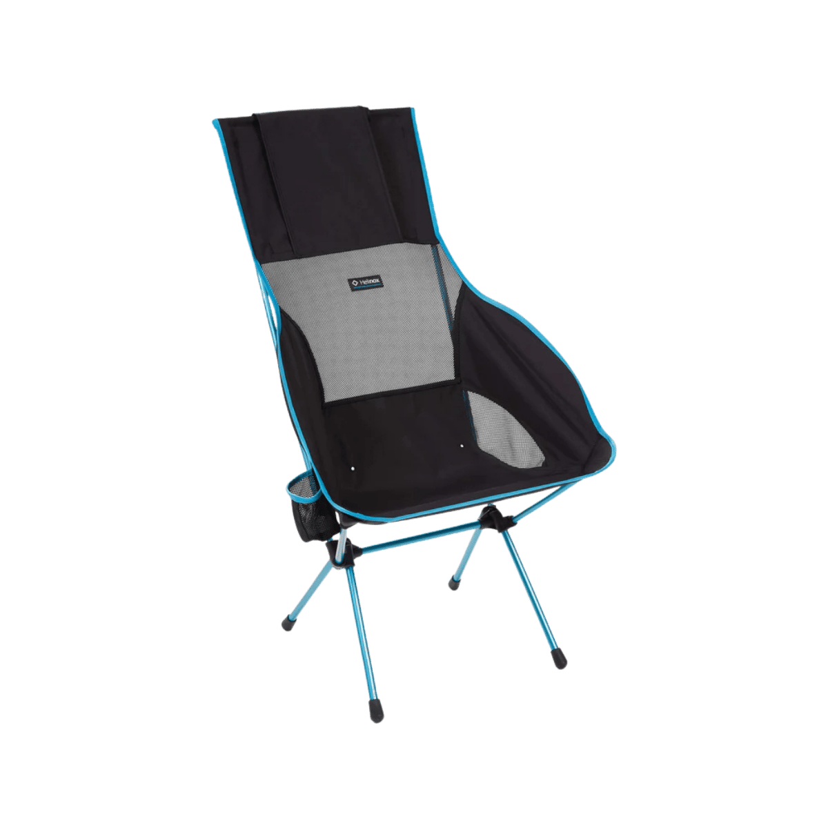 HELINOX SAVANNA CHAIR - BLACK - SIDE FRONT VIEW
